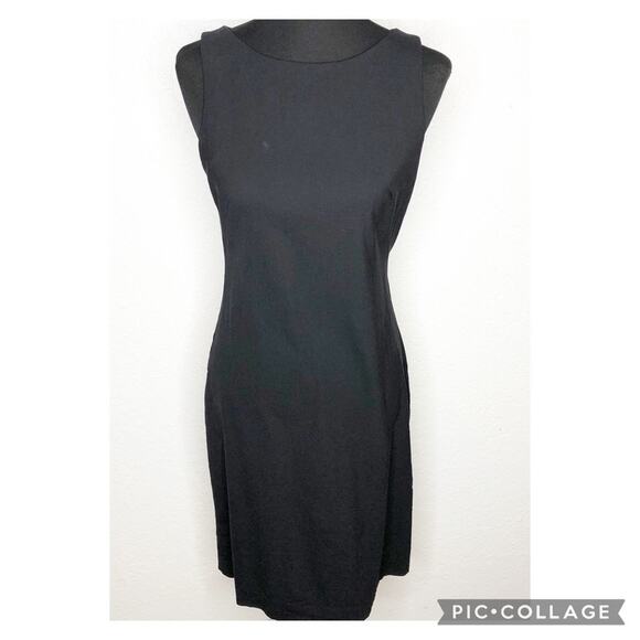 Theory black sleeveless wool blend sheath dress size 8 - Picture 1 of 14